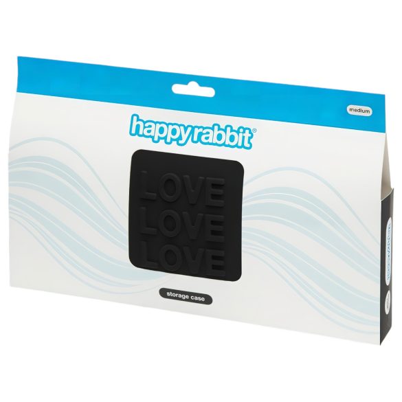 Happyrabbit - Estuche de juguete erótico (negro) - mediano