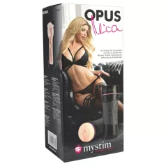   mystim OPUS Mica - masturbador vagina realista - silicona color natural-negro