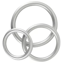   You2Toys Metallic - set de anillos para pene de silicona (3 piezas)