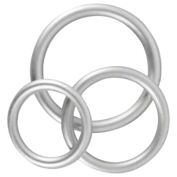 You2Toys Metallic - set de anillos para pene de silicona (3 piezas)