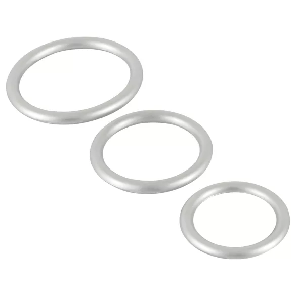 You2Toys Metallic - set de anillos para pene de silicona (3 piezas)