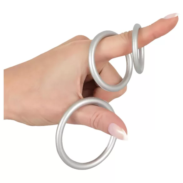 You2Toys Metallic - set de anillos para pene de silicona (3 piezas)