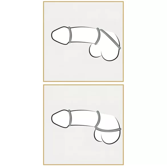 You2Toys Metallic - set de anillos para pene de silicona (3 piezas)