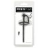 Plug uretral de silicona con anillo para glande (0,6 mm) - negro