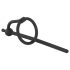 Plug uretral de silicona con anillo para glande (0,6 mm) - negro