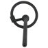 Plug uretral de silicona con anillo para glande (0,6 mm) - negro