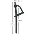 Plug uretral de silicona con anillo para glande (0,6 mm) - negro
