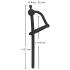 Penisplug - dilatador uretral de silicona con anillo para glande - negro 0,6mm