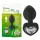 You2Toys - plug anal con gema blanca - silicona negra
