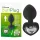 You2Toys - plug anal con gema blanca - silicona negra