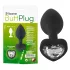 You2Toys - plug anal con gema blanca - silicona negra
