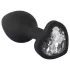 You2Toys - plug anal con gema blanca - silicona negra