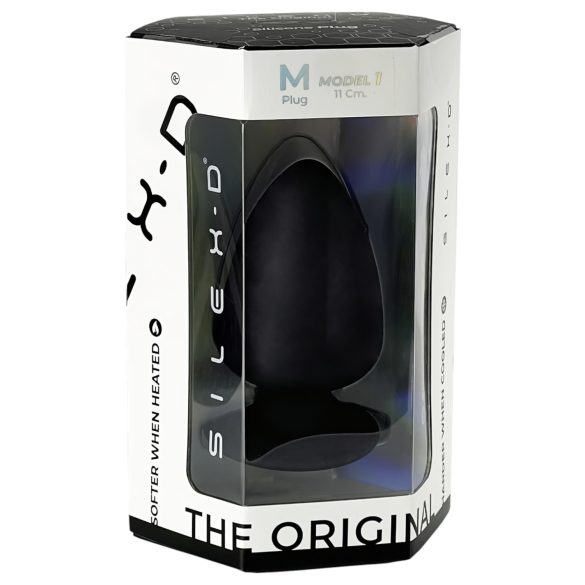 Silexd M - plug anal flexible - silicona negra 11 cm