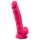 Silexd 7 - consolador con ventosa y forma de testículos - 17,5 cm (rosa)