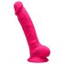 Silexd 7 - Dildo con ventosa y testículos - 17.5 cm (rosa)