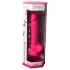 Silexd 7 - consolador con ventosa y forma de testículos - 17,5 cm (rosa)