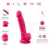 Silexd 7 - consolador con ventosa y forma de testículos - 17,5 cm (rosa)