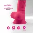Silexd 7 - consolador con ventosa y forma de testículos - 17,5 cm (rosa)