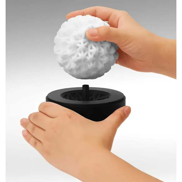 TENGA GEO - masturbador masculino texturizado - silicona blanco Glacier
