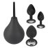 Set de plugs anales Black Velvet, 4 piezas - negro
