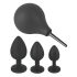 Set de plugs anales Black Velvet, 4 piezas - negro