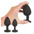 Set de plugs anales Black Velvet, 4 piezas - negro