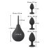 Set de plugs anales Black Velvet, 4 piezas - negro