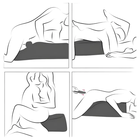 Misión de placer - Almohada erótica (negra)