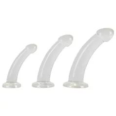   Crystal Clear - set de dilatadores anales con glande - 3 piezas - transparente