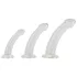 Crystal Clear - set de dilatadores anales con glande - 3 piezas - transparente