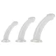 Crystal Clear - set de dilatadores anales con glande - 3 piezas - transparente