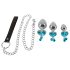 Set de Consoladores Anales You2Toys - Tapón Anal y Correa (Plata)