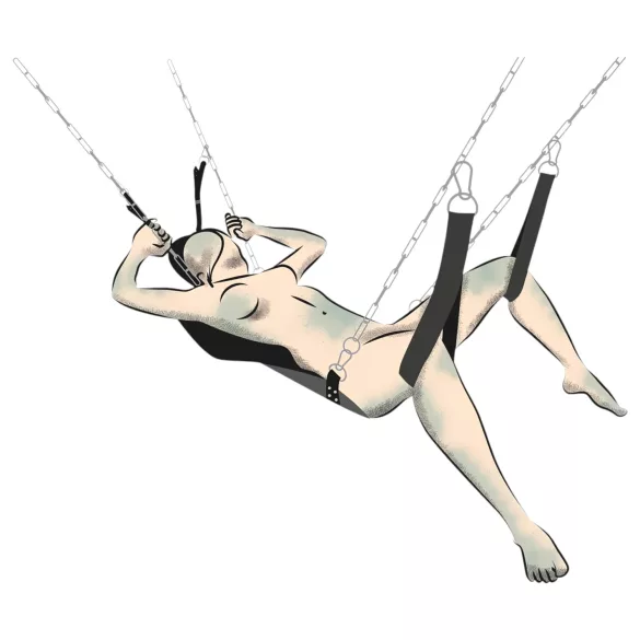 You2Toys - columpio sexual - ajustable - negro