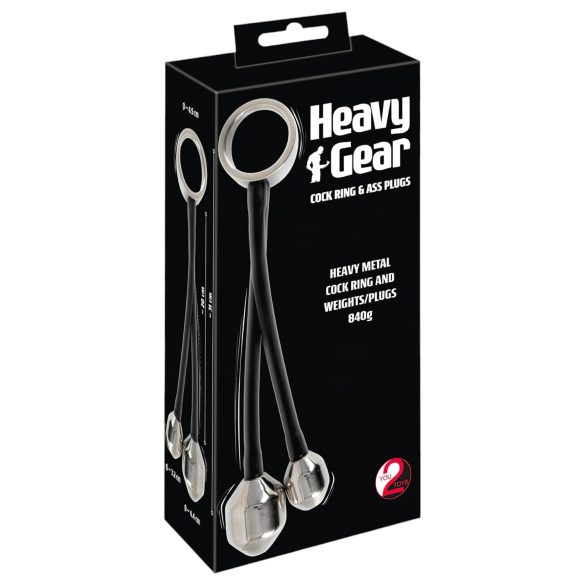 You2Toys Heavy Gear - anillo con peso anal (negro)