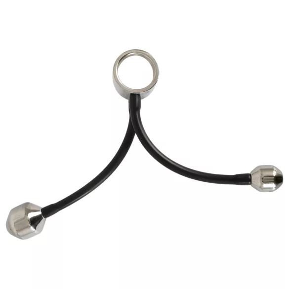 You2Toys - anillo para pene y anal con peso - silicona negra