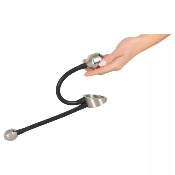 You2Toys - anillo para pene y anal con peso - silicona negra