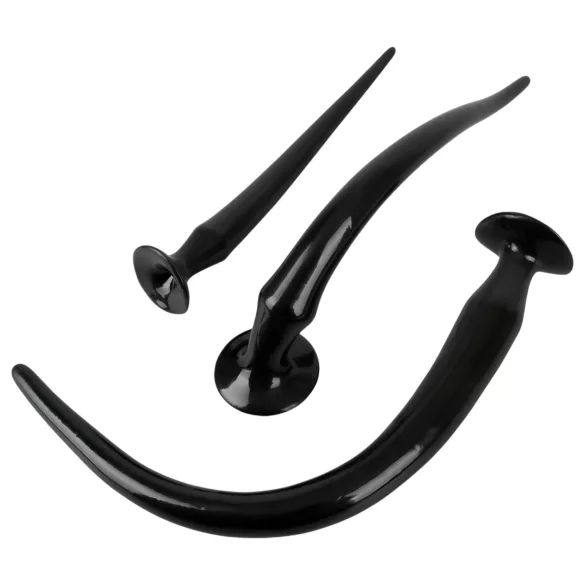 You2Toys - set plug anal extra largo 3 piezas - silicona negra