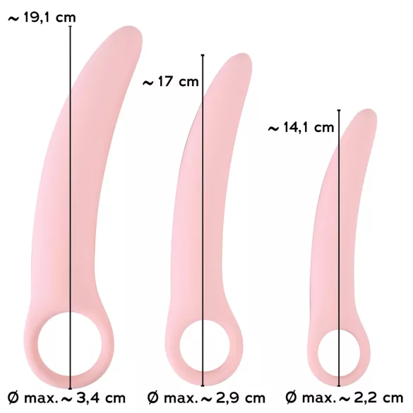 SMILE - Set de ejercitadores vaginales - 3 piezas - silicona rosa