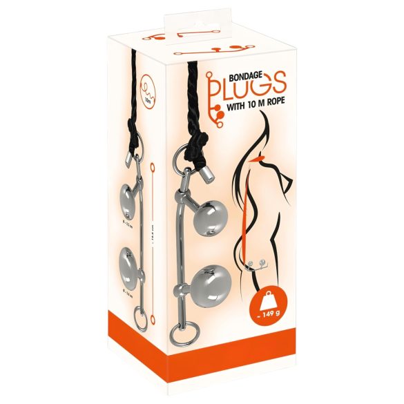 Plug Anal You2Toys Bondage (149g) + Cuerda BDSM (10m)