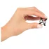 Bad Kitty - joyas para pezones twistados (con strass) - negro