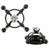 Bad Kitty - joyas para pezones twistados (con strass) - negro