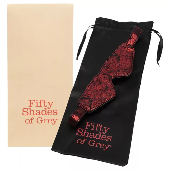 Fifty Shades of Grey - antifaz erótico - satén negro y rojo