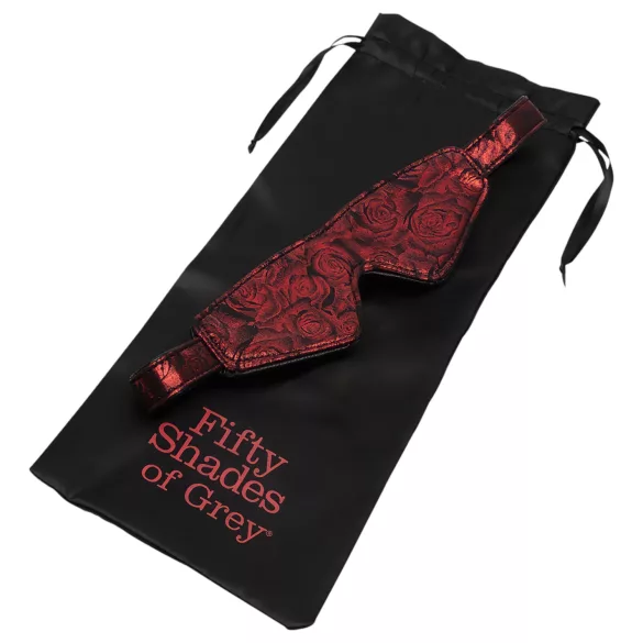 Fifty Shades of Grey - antifaz erótico - satén negro y rojo