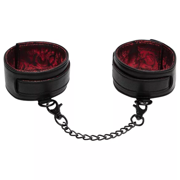 Fifty Shades of Grey - esposas tobillo ajustables - negro-rojo