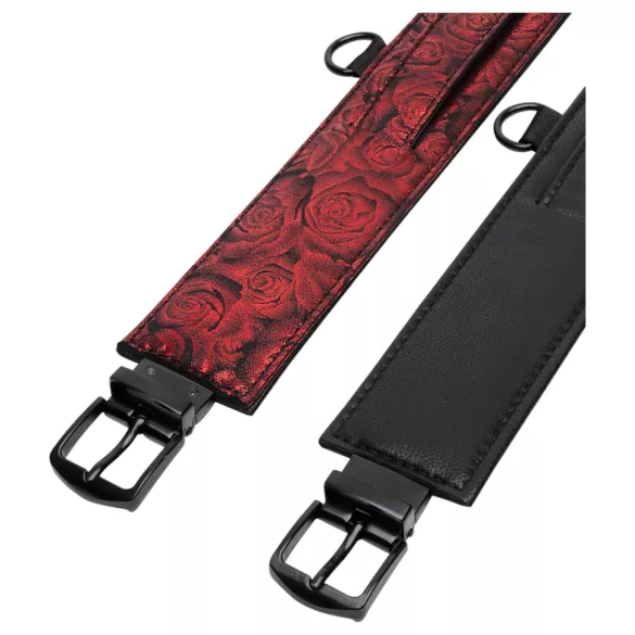 Fifty Shades of Grey - esposas tobillo ajustables - negro-rojo