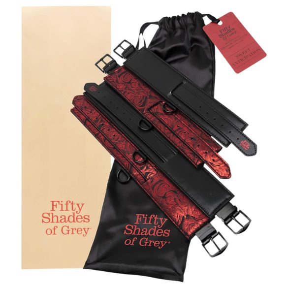 Esposas 50 Sombras - set negro-rojo
