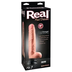   Real Feel Deluxe No.7 - Consolador realista con testículos - vibrador piel