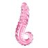 Icicles No. 24 - dildo de vidrio con textura en forma de lengua (rosa)