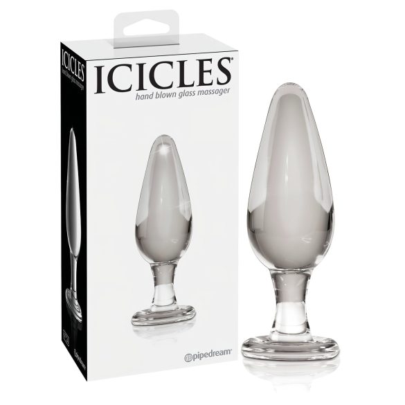 Icicles No. 26 - plug anal de vidrio cónico (transparente)