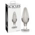 Icicles No. 26 - plug anal de vidrio cónico (transparente)